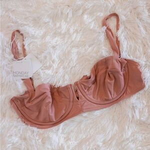 Monday Swimwear Underwire Bikini Top | NWT | Blush Pink